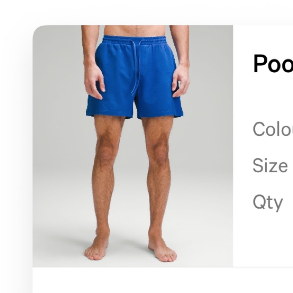 lululemon athletica Blazer Blue Tone Men's Swim Shorts